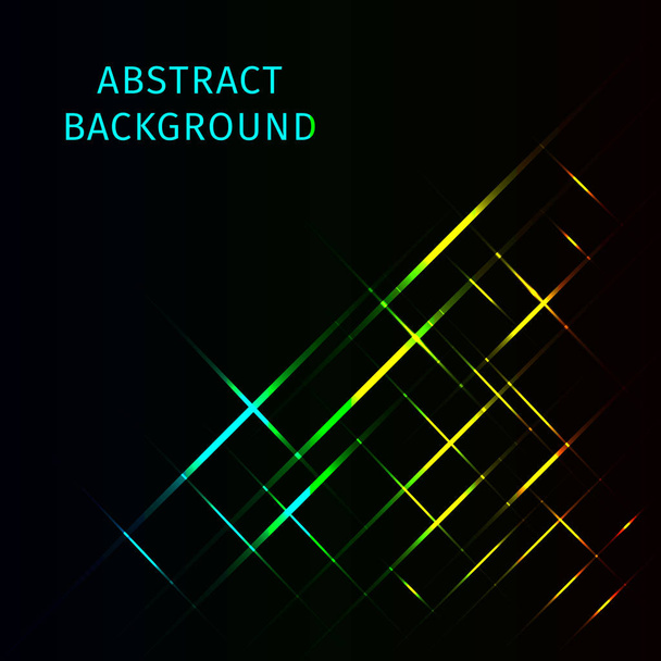 Градиентные огни абстрактной геометрической формы на темном фоне
 - Вектор,изображение