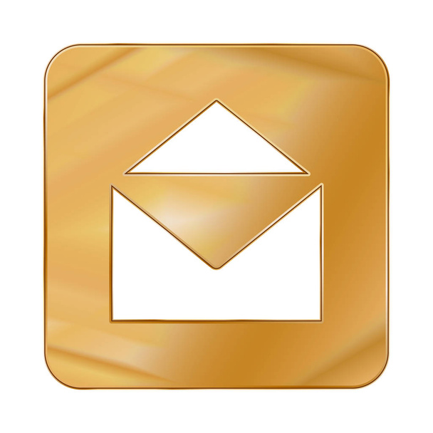 Vektor Illustration der gelben Mail-Taste Web-Symbol - Vektor, Bild