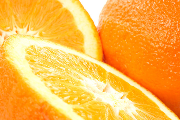 Fresh oranges on background,close up - Photo, Image