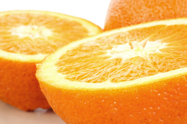 Fresh oranges on background,close up - Foto, Bild
