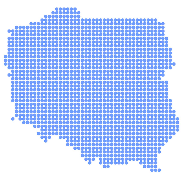 Poland map round - Vector, Image
