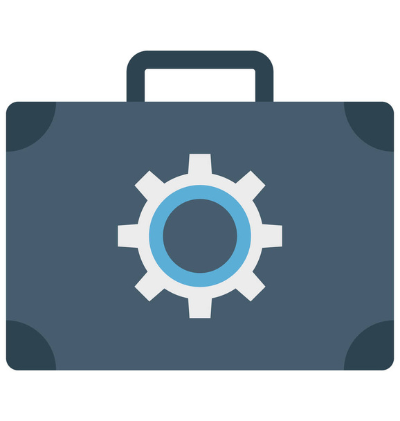 Kit de ferramentas, maleta com engrenagem, ícones de vetores isolados que podem ser facilmente modificados ou editados
  - Vetor, Imagem