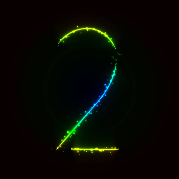 2 Symbole numérique des lumières dégradées sur fond sombre
 - Vecteur, image