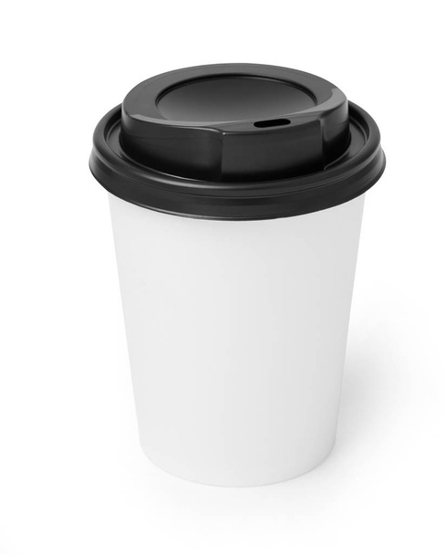 s sebou šálek kávy izolovaných na bílém - Fotografie, Obrázek