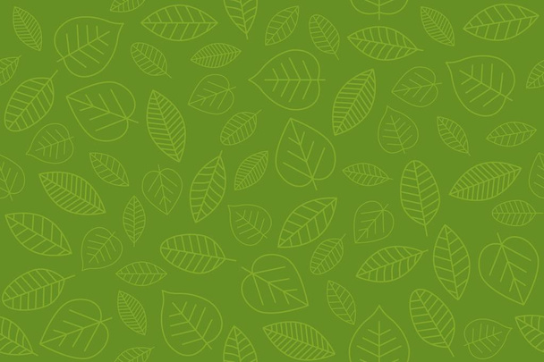 esquema de hojas patrón sin costura para su uso como regalo de papel de embalaje, tela o textil
 - Vector, imagen