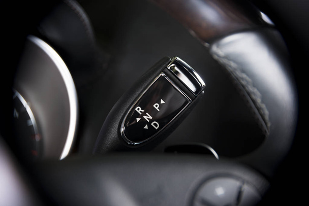 automatic transmission gearbox in the car macro black - Photo, Image