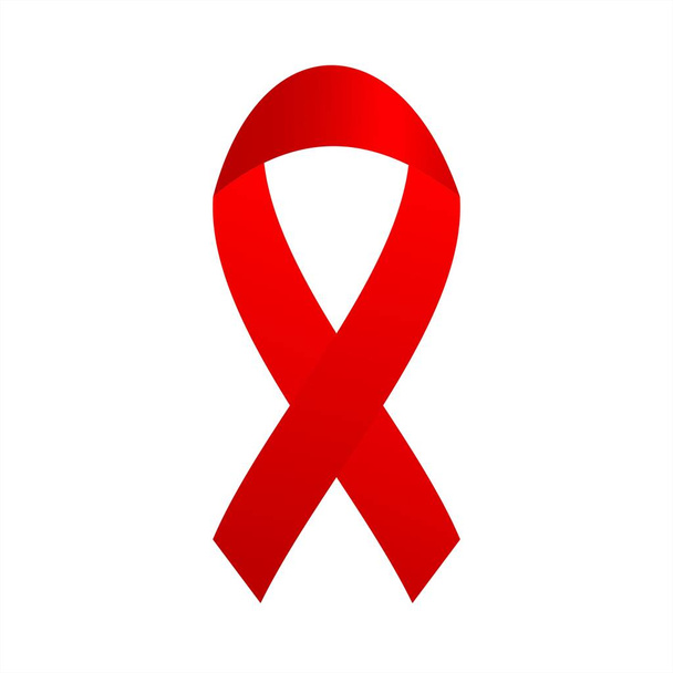Sida Sensibilisation ruban rouge coeur. Symbole du sida. Illustration graphique vectorielle
. - Vecteur, image
