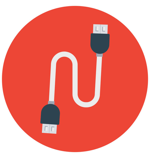 câble USB, micro USB, Isolated icônes vectorielles qui peuvent être facilement modifiés ou éditer
  - Vecteur, image