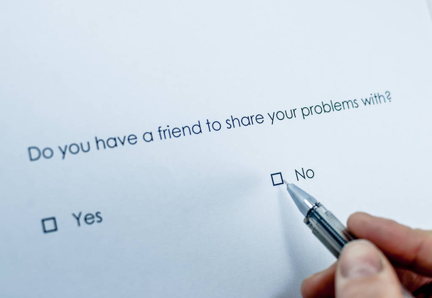 Avez-vous un ami avec qui partager vos problèmes
? - Photo, image