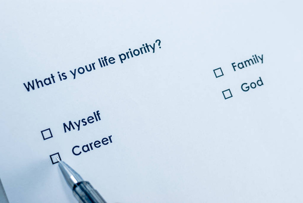 What is your life priority? Career - Photo, Image