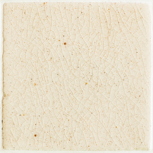 close up background and texture of stretch marks cracked on white cream glazed tile - Фото, изображение
