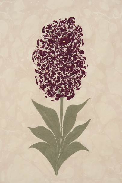 Márványos papír mű - virág design - Fotó, kép