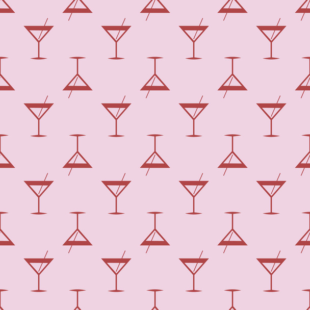 Tropical cocktail colorful seamless pattern - Vector, Image