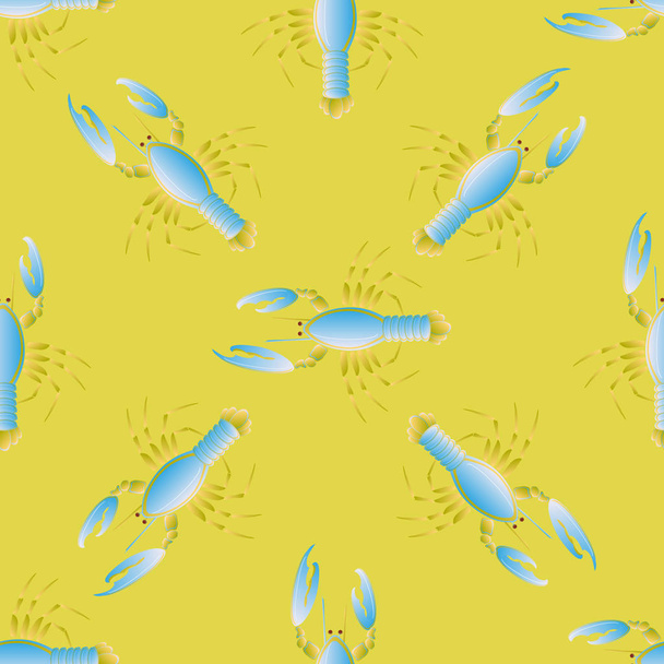 Nyári homár, illusztráció vektor háttér  - Vektor, kép