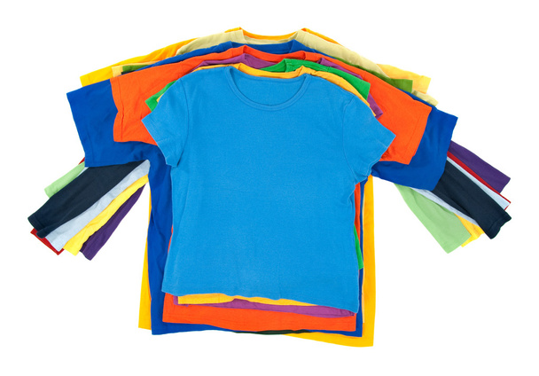 Multicolorido pilha de roupas
 - Foto, Imagem