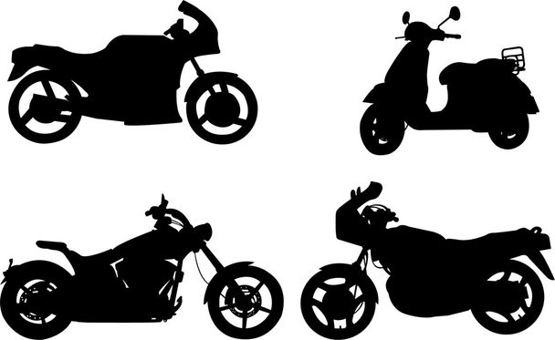 Motorcycles silhouettes - Vector, Image