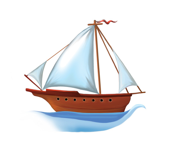 Sailing boat with white sails - Zdjęcie, obraz