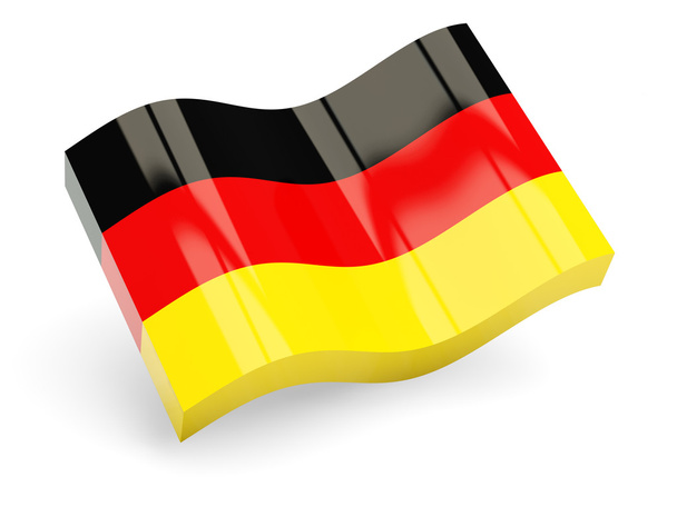 3d flag of germany - Fotoğraf, Görsel