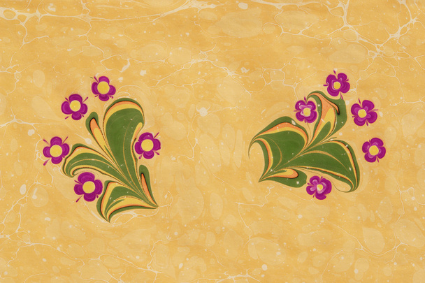 mramorovaný papír umělecká díla - květina design - Fotografie, Obrázek