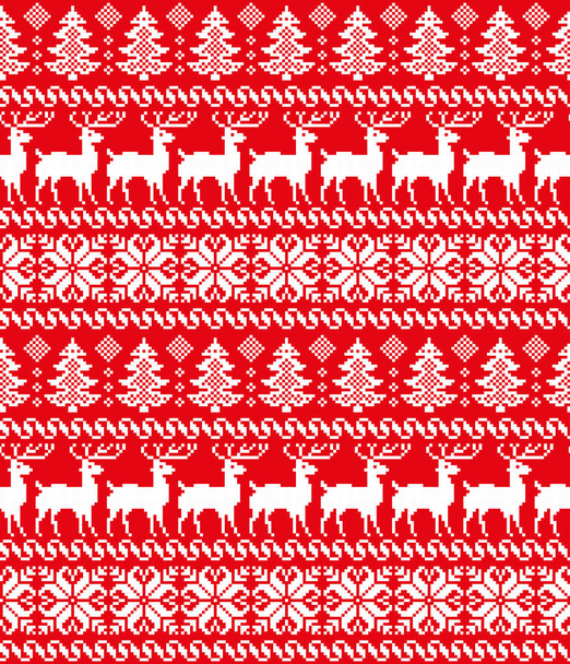 New Year's Christmas pattern pixel - Вектор, зображення