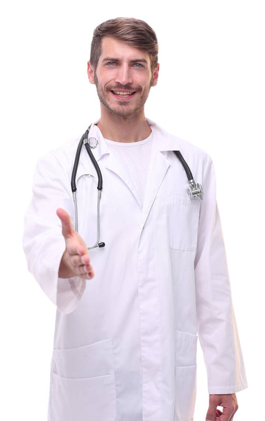 doctor therapist holding out his hand for a handshake - Foto, Imagen