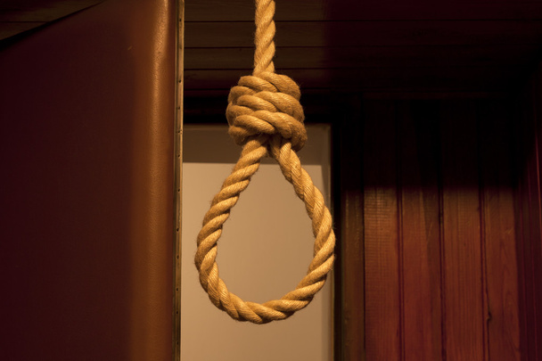 Suicide, hanged in the room concept - Фото, изображение