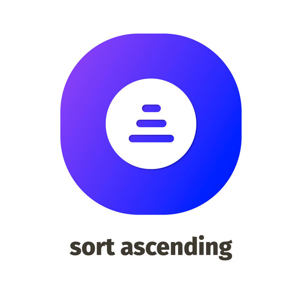 Sort ascending vector icon for web and mobile applications - Vector, Image