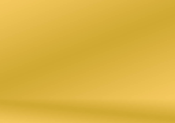 Abstrato Luxury Gold parede do estúdio gradiente amarelo, bem uso como fundo, layout, banner e apresentação do produto. - Foto, Imagem