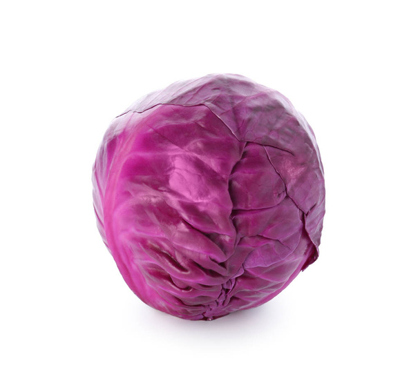 Fresh red cabbage on white background - Valokuva, kuva