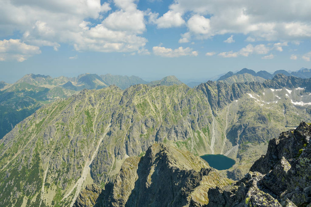 Amazing view on High Tatra mountains in Slovakia from top of the Krivan peak - 写真・画像