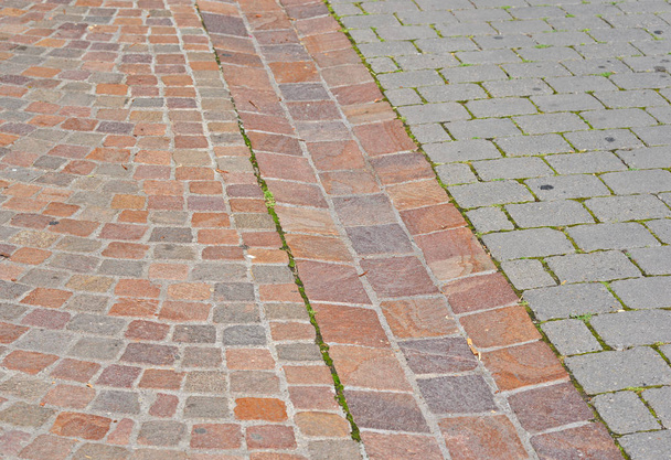 abstract old brick sidewalk texture. - 写真・画像
