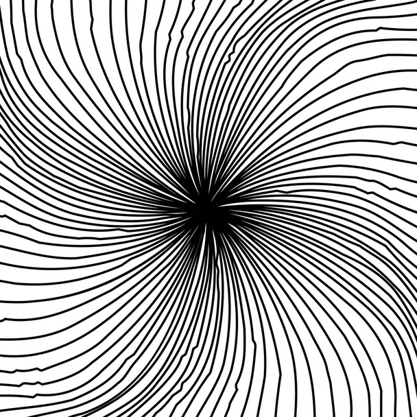 Αφηρημένη στραβωμένος μαύρο και άσπρο φόντο γραμμές - Διάνυσμα, εικόνα