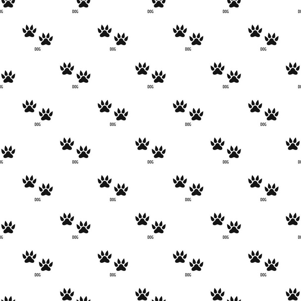 Dog step pattern seamless vector - Vektör, Görsel