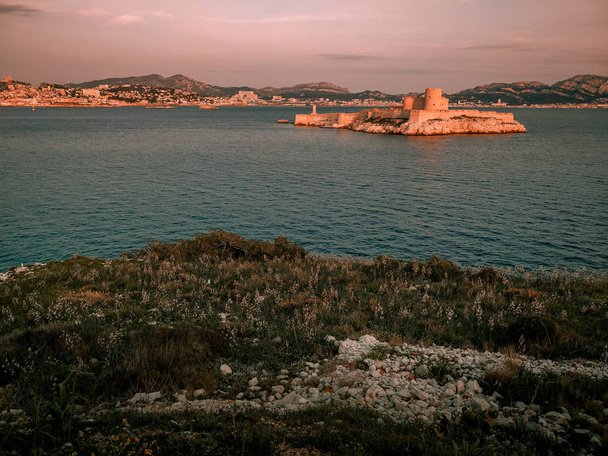 Chateau dif prison where Alexander Dumas imprisoned count Monte Cristo in his novel, Marseille, France - Φωτογραφία, εικόνα