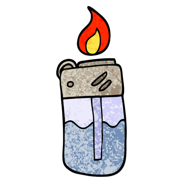 гранжева текстурована ілюстрація мультяшна запальничка
 - Вектор, зображення