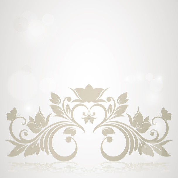 Invitation card with abstract floral background. Elegance pattern - ベクター画像
