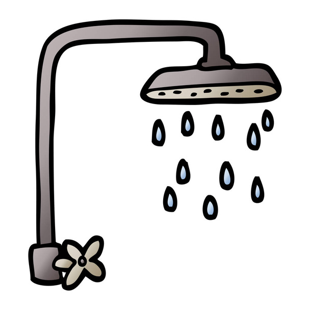 vektor színátmenet illusztráció rajzfilm zuhanyfejjel - Vektor, kép