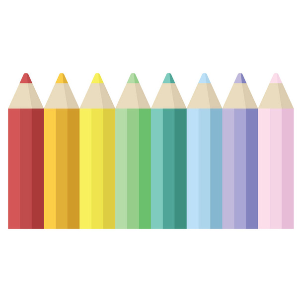 color pencils graphic vector illustration icon - Vector, Image