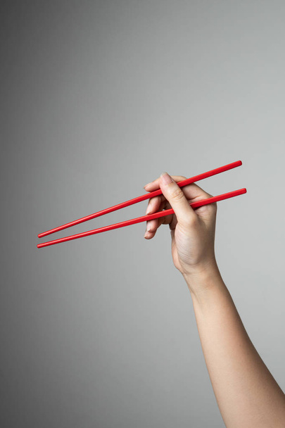 hand chopstick asian japanese chinese food style traditional - Фото, зображення