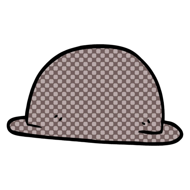 Cartoon doodle hoed geïsoleerd op witte achtergrond - Vector, afbeelding