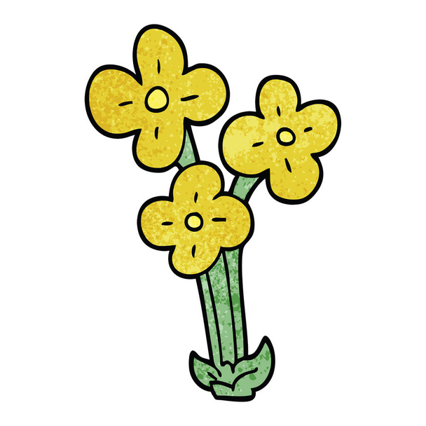 мультяшна каракулі букет квітів
 - Вектор, зображення