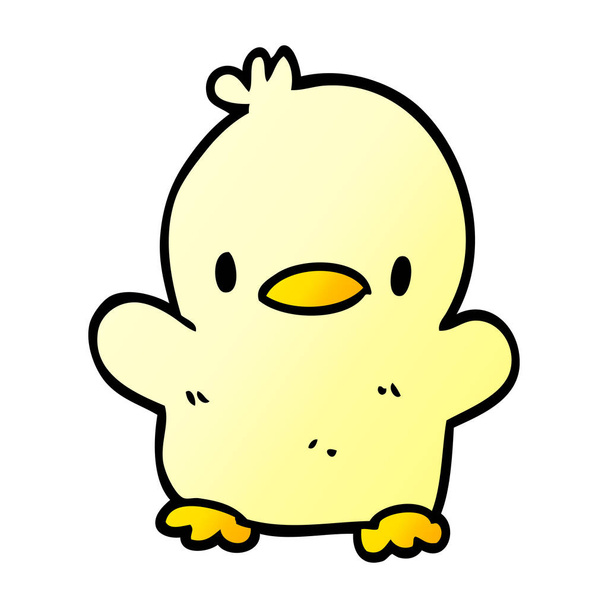 cute cartoon doodle chick - Wektor, obraz