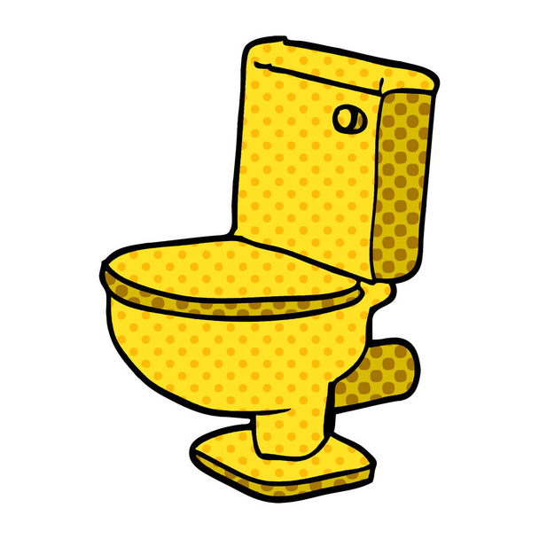 kreskówka doodle WC złoty - Wektor, obraz