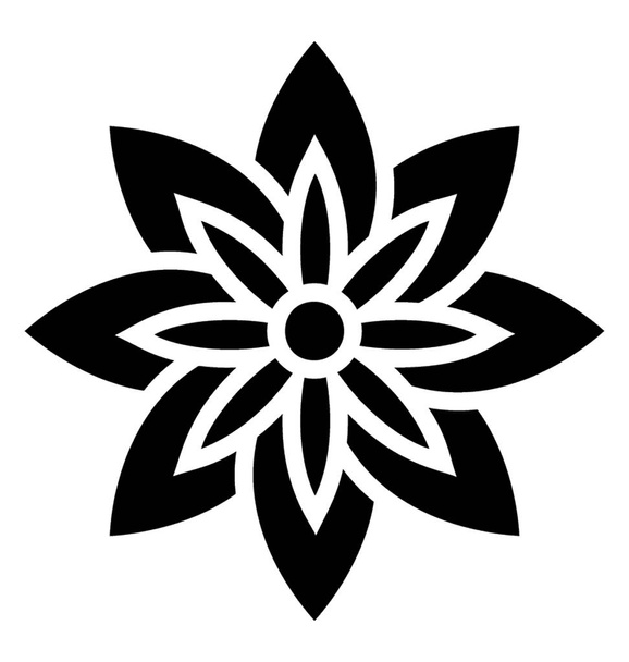 Lotus flower vector icon - Вектор,изображение