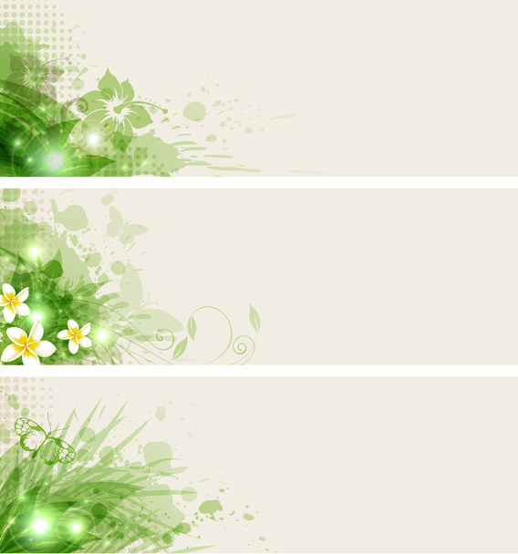 Green banners - Vector, afbeelding