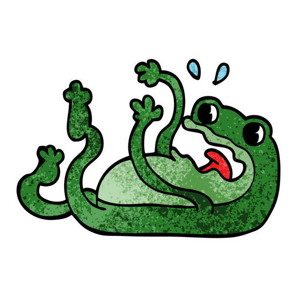 kreslený žabák doodle na bílém - Vektor, obrázek