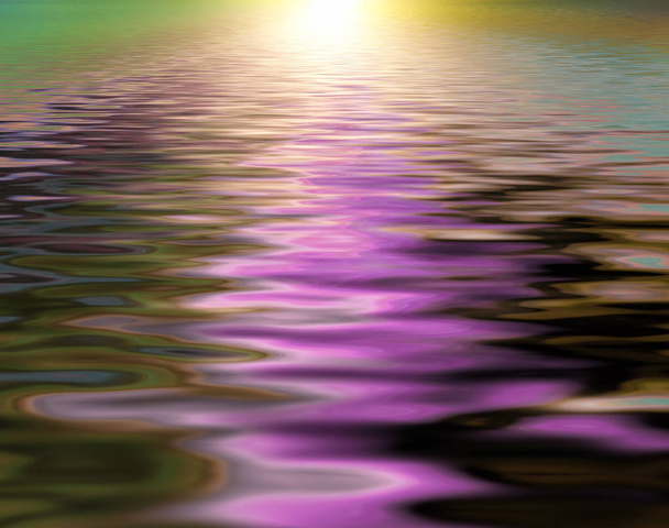 Abstracto hermosa superficie colorida suave y borrosa de agua ondulado fondo y reflexión
 - Foto, imagen