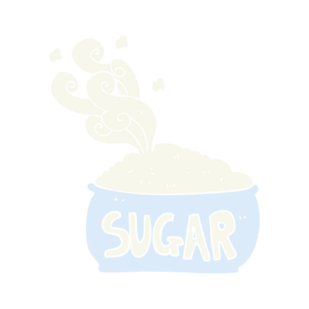 illustration en couleur plate du bol à sucre
 - Vecteur, image