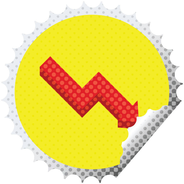 performance arrow graphic vector illustration round sticker stamp - Vector, Image