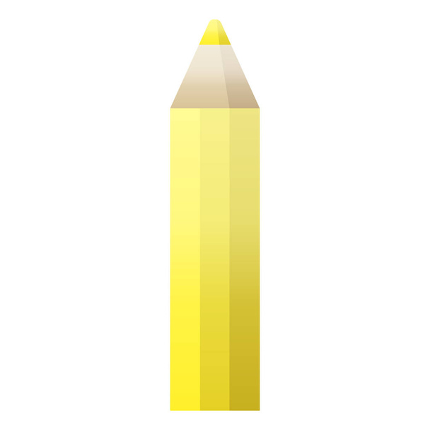 żółty ołówek wektor graficzny ikona ilustracja kolorowanie - Wektor, obraz